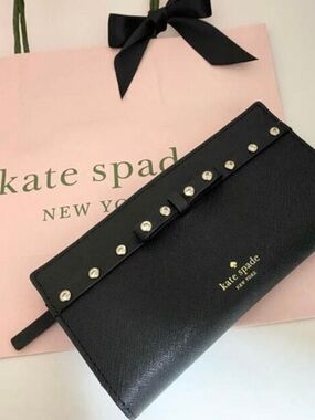 “New” Kate Spade New York 250754 Women’s Black Leather Laurel Way Stacey Wallet